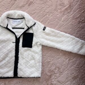 Calvin Klein Jeans White and Black Quilted Jacket